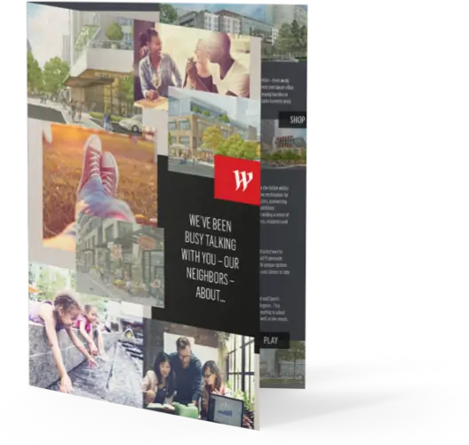 Printed brochure displaying Westfield Promenade 2035